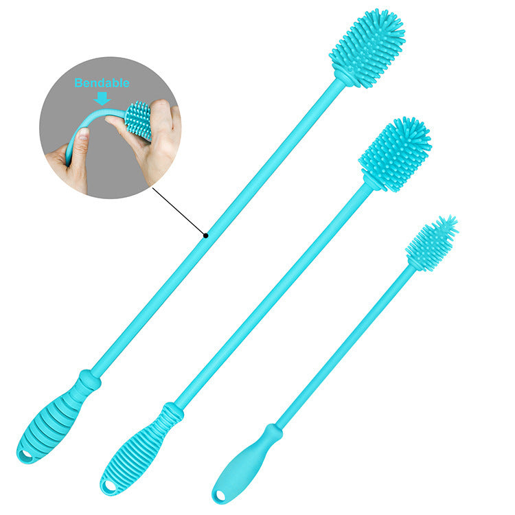 WiggleTots Silicone Baby Bottle Brush – Nipple & Cup Cleaning Brush for Infants
