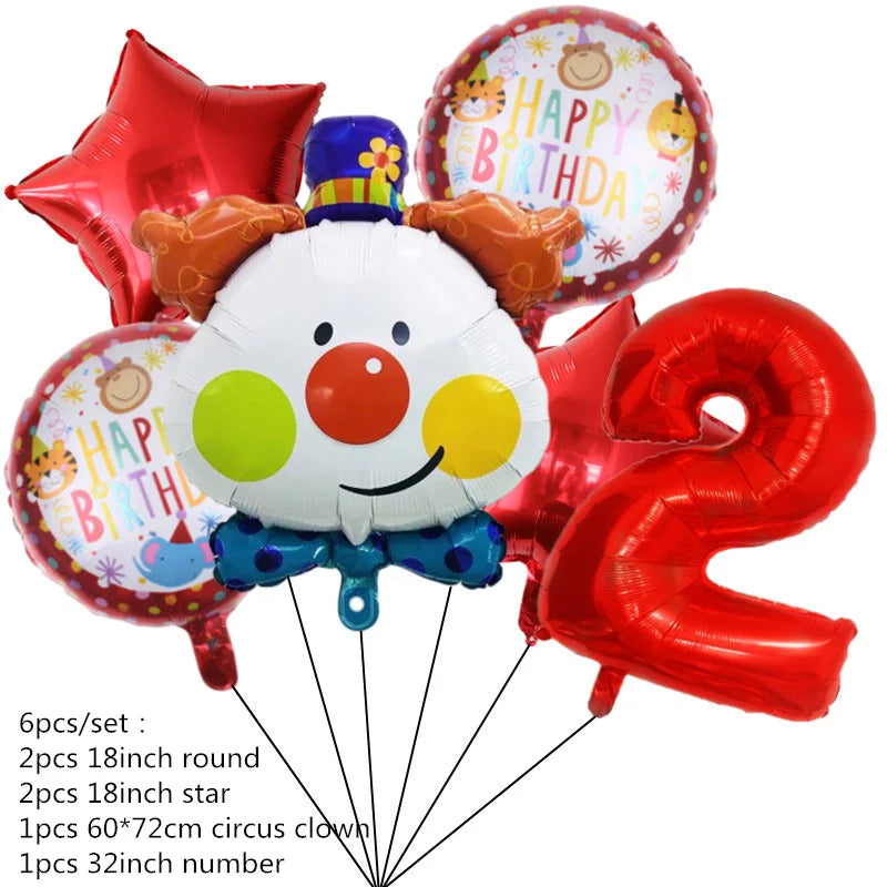 Ultimate Circus Theme Birthday Party Supplies - Disposable Cups, Plates, Banners, Clown Balloons & More!
