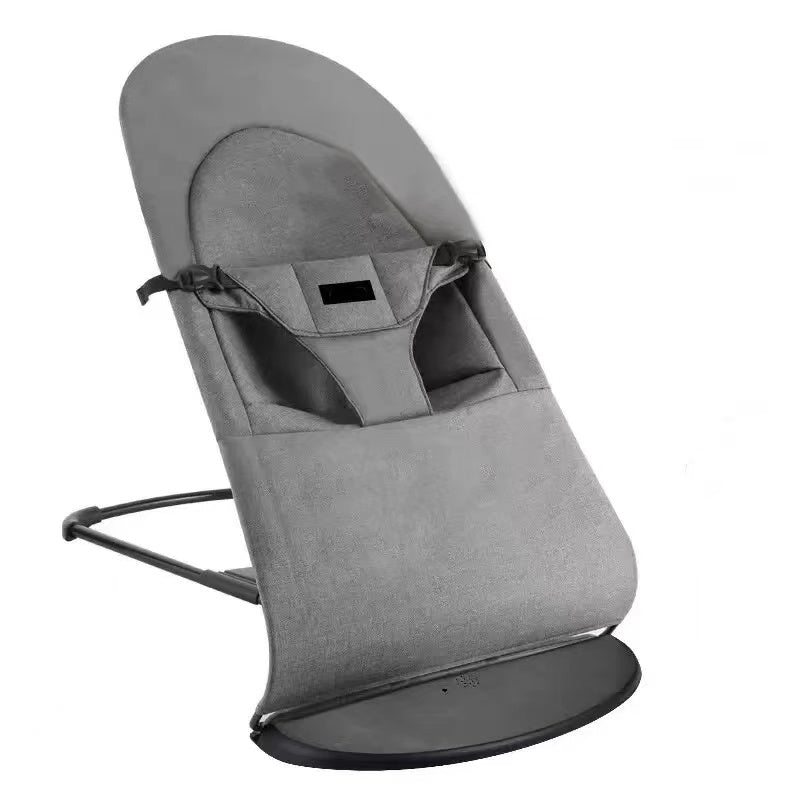 Gray baby bouncer on a white background