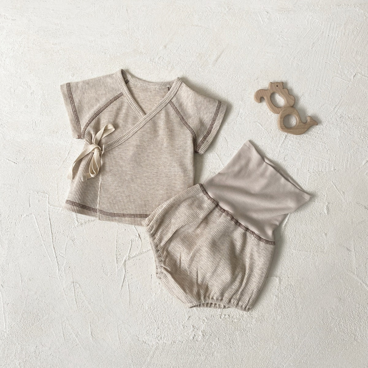 Bubeez Baby Waffle Outfit Set