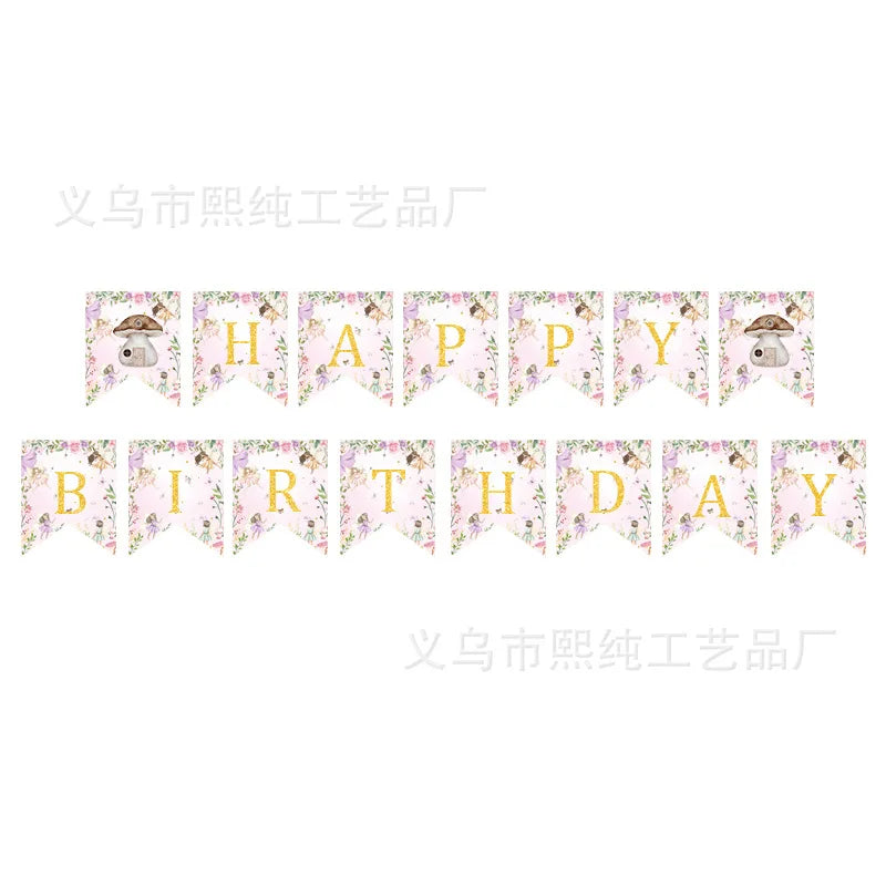 Whimsical Pink Butterfly Fairy Disposable Tableware Set – Perfect for Girls' Birthday Parties, Weddings, and Baby Showers!