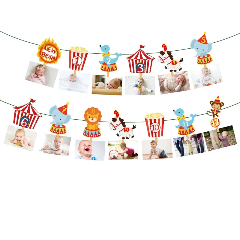 Ultimate Circus Theme Birthday Party Supplies - Disposable Cups, Plates, Banners, Clown Balloons & More!