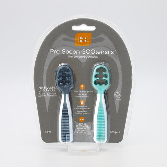 NumNum Baby Supplementary Food Training Spoon – Soft Plastic, Safe Self-Feeding Design (2-Piece Set) | Essential Tableware for Infant Weaning & Toddler Eating