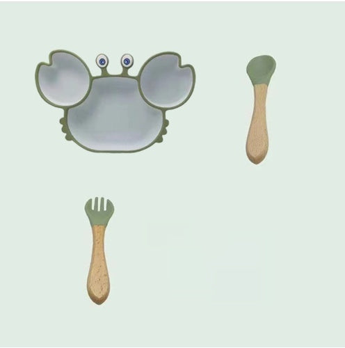 GoofyCub Silicone Baby Plate