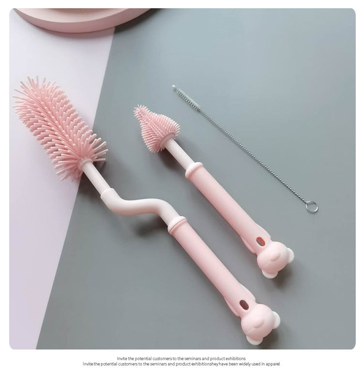 BabyWillow 360° Rotating Silicone Baby Bottle Brush