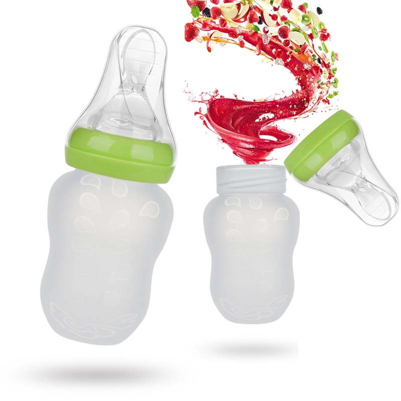 CozySprout Wide-Caliber Silicone Baby Spoon Bottle