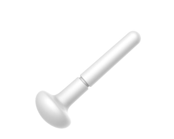 White face brush on a white background