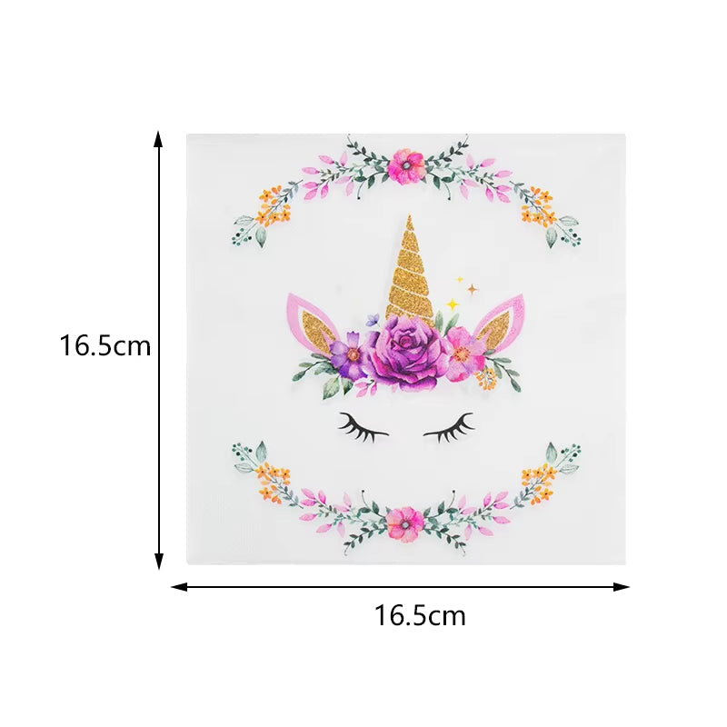 Magical Unicorn Birthday Party Tableware Set - Plates, Cups & Banner for Girls - Ideal Baby Shower Gift!