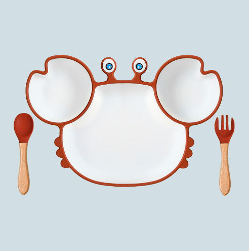 GoofyCub Silicone Baby Plate