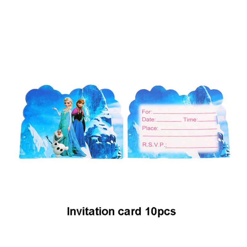 Enchanting Frozen Anna & Elsa Birthday Party Supplies – Disposable Tableware, Plates, Cups, Napkins, Balloons for Kids & Baby Showers