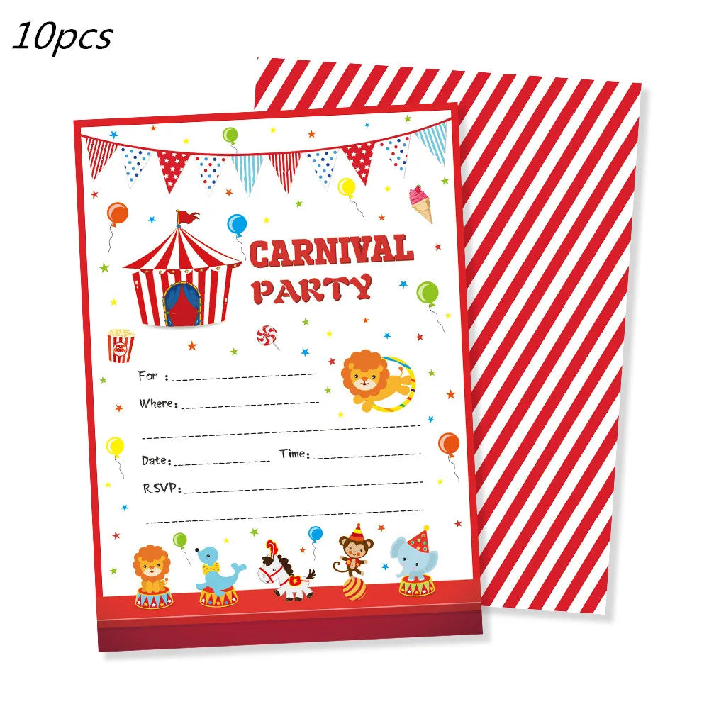 Ultimate Circus Theme Birthday Party Supplies - Disposable Cups, Plates, Banners, Clown Balloons & More!