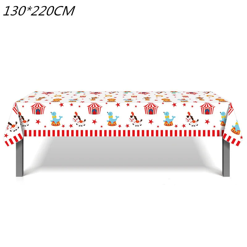 Ultimate Circus Theme Birthday Party Supplies - Disposable Cups, Plates, Banners, Clown Balloons & More!