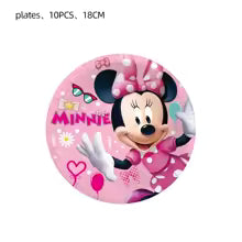 Minnie Mouse Birthday Party Essentials: Disposable Tableware, Balloons, Cups, Plates, and Tablecloth for a Magical Celebration!
