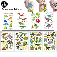 Dinosaur-Themed Birthday Party Disposable Tableware Set - Plates, Cups, Napkins & Tablecloth for Kids' Celebrations and Baby Showers