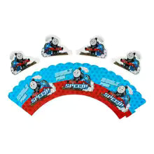 Thomas & Friends Birthday Party Essentials: Disposable Balloon Cups, Plates, and Tablecloth for Kids' Celebrations