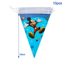 Blue Mickey Mouse Birthday Party Essentials: Disposable Cups, Plates, and Tablecloth for Kids' Celebrations