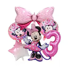 Minnie Mouse Birthday Party Essentials: Disposable Tableware, Balloons, Cups, Plates, and Tablecloth for a Magical Celebration!