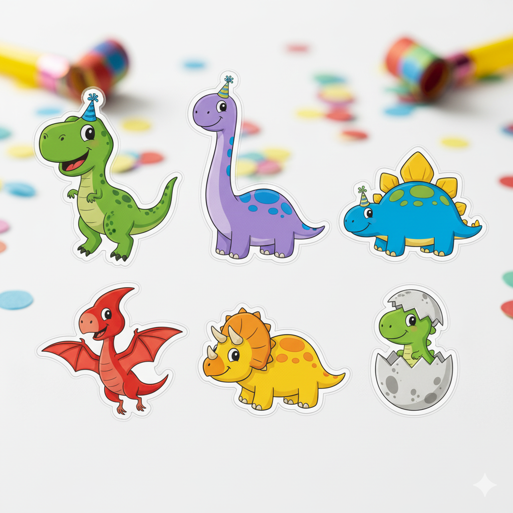 Dinosaur-Themed Birthday Party Disposable Tableware Set - Plates, Cups, Napkins & Tablecloth for Kids' Celebrations and Baby Showers