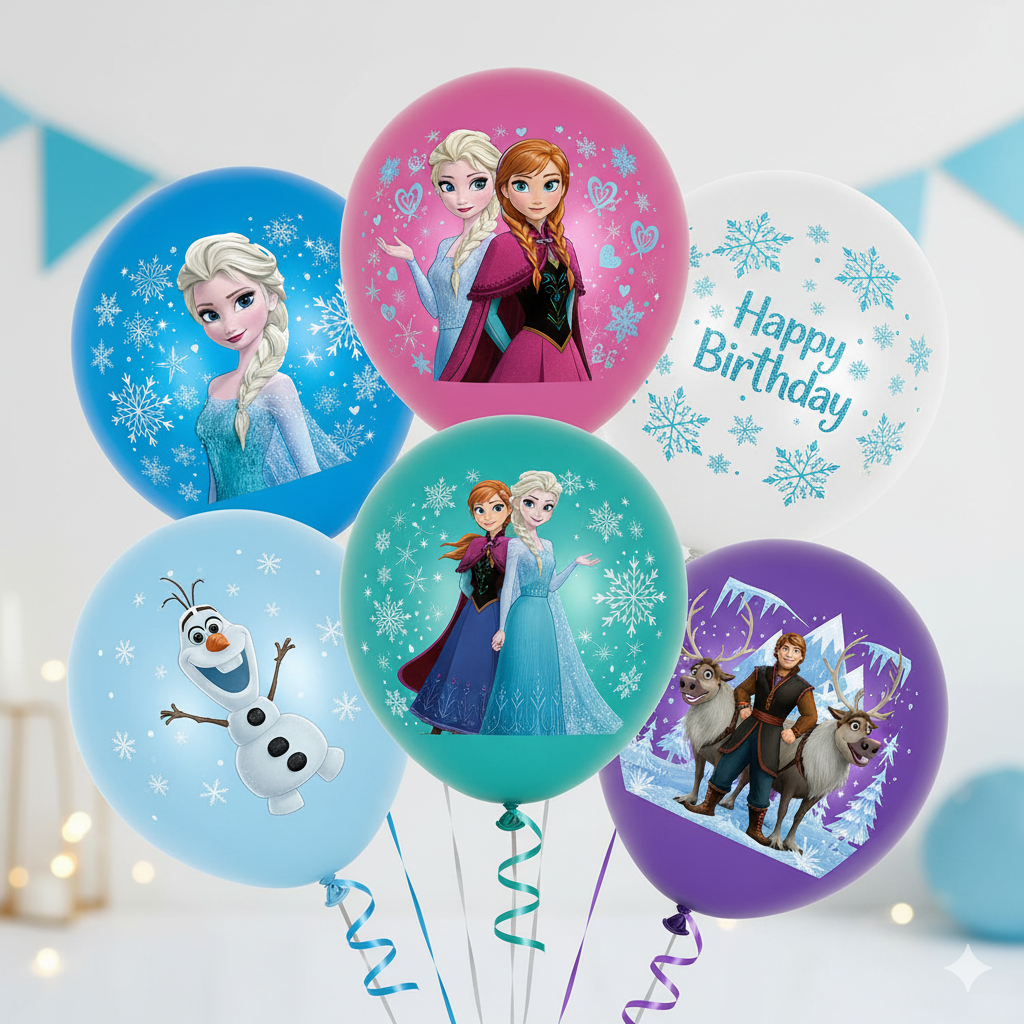 Magical Frozen Anna & Elsa Birthday Party Supplies - Disposable Tableware, Plates, Cups, Napkins & Balloons for Kids' Celebrations!