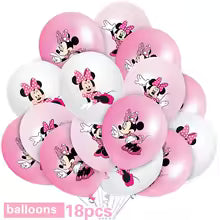 Minnie Mouse Birthday Party Essentials: Disposable Tableware, Balloons, Cups, Plates, and Tablecloth for a Magical Celebration!