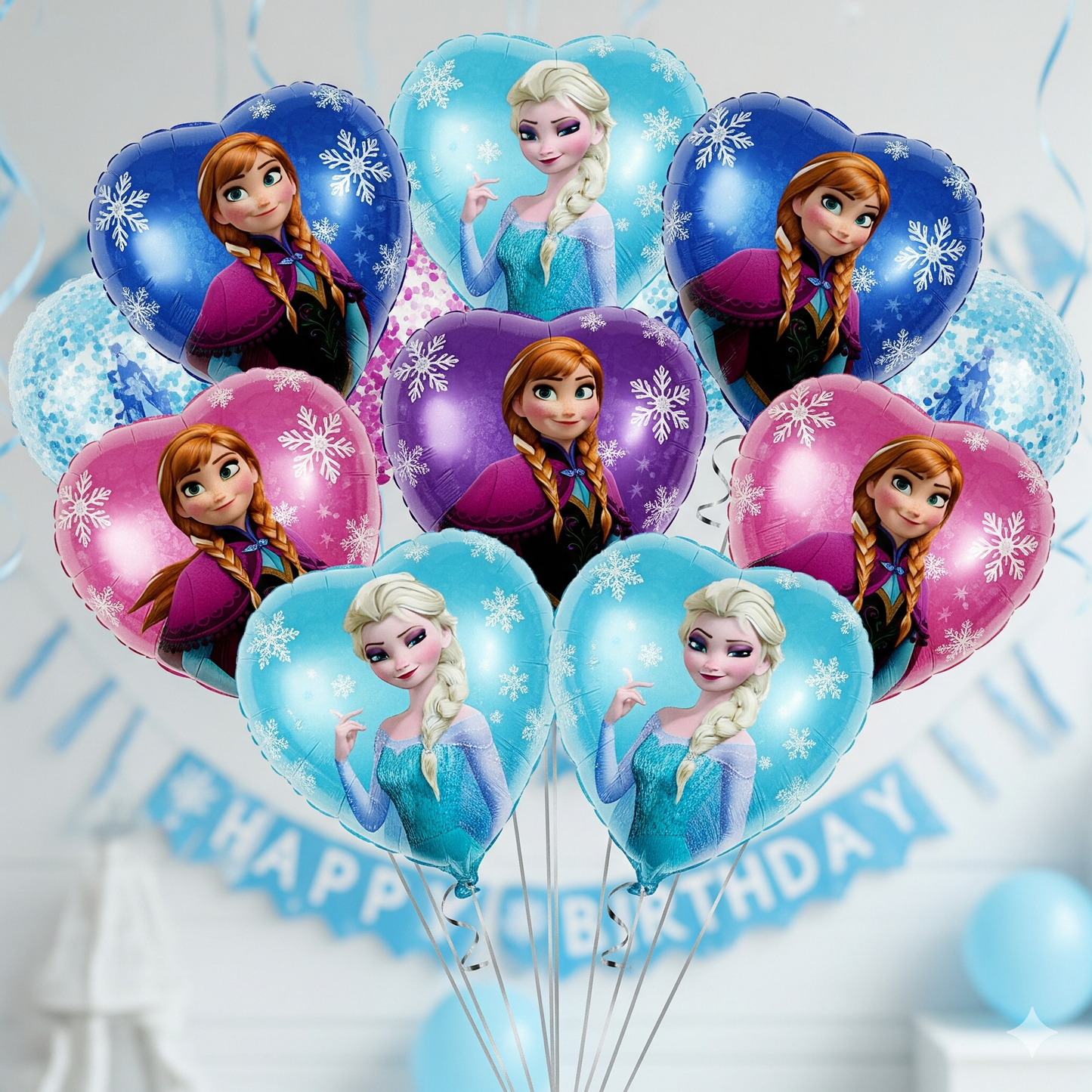 Magical Frozen Anna & Elsa Birthday Party Supplies - Disposable Tableware, Plates, Cups, Napkins & Balloons for Kids' Celebrations!