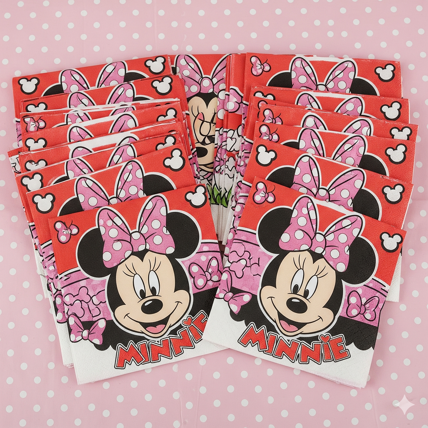 Minnie Mouse Birthday Party Essentials: Disposable Tableware, Balloons, Cups, Plates, and Tablecloth for a Magical Celebration!