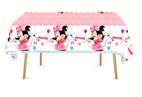 Minnie Mouse Birthday Party Essentials: Disposable Tableware, Balloons, Cups, Plates, and Tablecloth for a Magical Celebration!