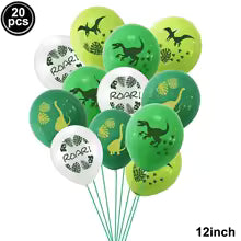 Dinosaur-Themed Birthday Party Disposable Tableware Set - Plates, Cups, Napkins & Tablecloth for Kids' Celebrations and Baby Showers