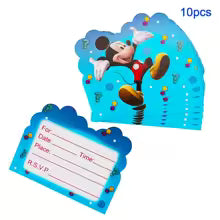 Blue Mickey Mouse Birthday Party Essentials: Disposable Cups, Plates, and Tablecloth for Kids' Celebrations
