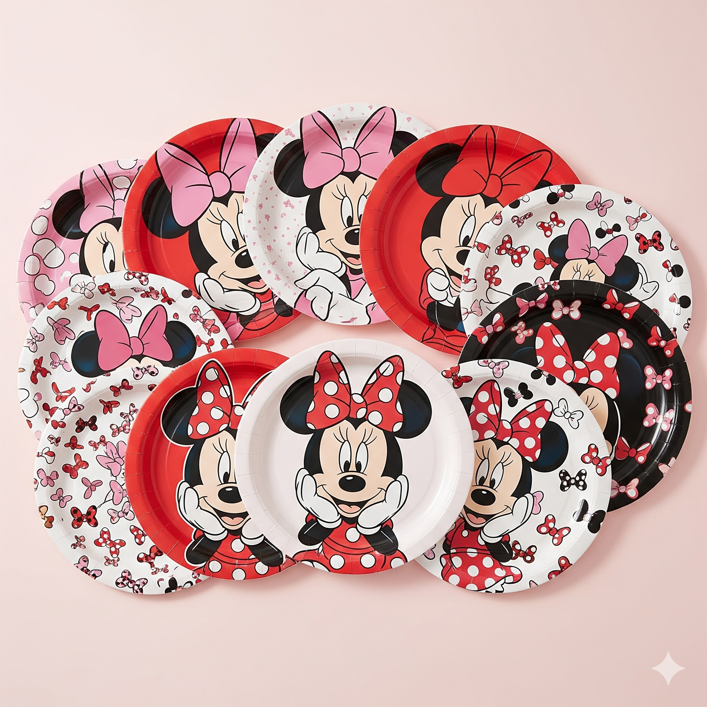 Minnie Mouse Birthday Party Essentials: Disposable Tableware, Balloons, Cups, Plates, and Tablecloth for a Magical Celebration!