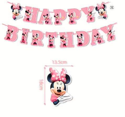 Minnie Mouse Birthday Party Essentials: Disposable Tableware, Balloons, Cups, Plates, and Tablecloth for a Magical Celebration!