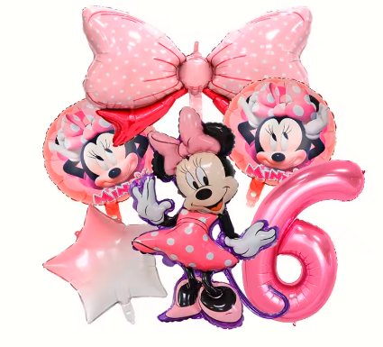 Minnie Mouse Birthday Party Essentials: Disposable Tableware, Balloons, Cups, Plates, and Tablecloth for a Magical Celebration!