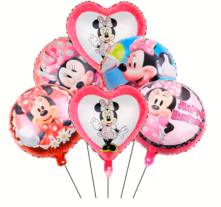 Minnie Mouse Birthday Party Essentials: Disposable Tableware, Balloons, Cups, Plates, and Tablecloth for a Magical Celebration!
