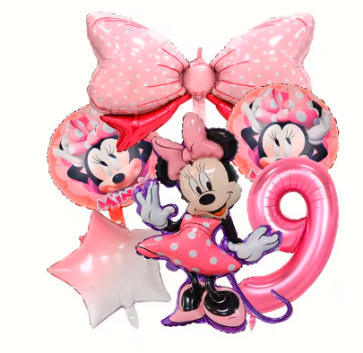 Minnie Mouse Birthday Party Essentials: Disposable Tableware, Balloons, Cups, Plates, and Tablecloth for a Magical Celebration!