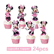 Minnie Mouse Birthday Party Essentials: Disposable Tableware, Balloons, Cups, Plates, and Tablecloth for a Magical Celebration!