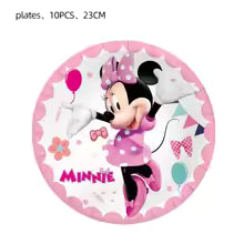 Minnie Mouse Birthday Party Essentials: Disposable Tableware, Balloons, Cups, Plates, and Tablecloth for a Magical Celebration!