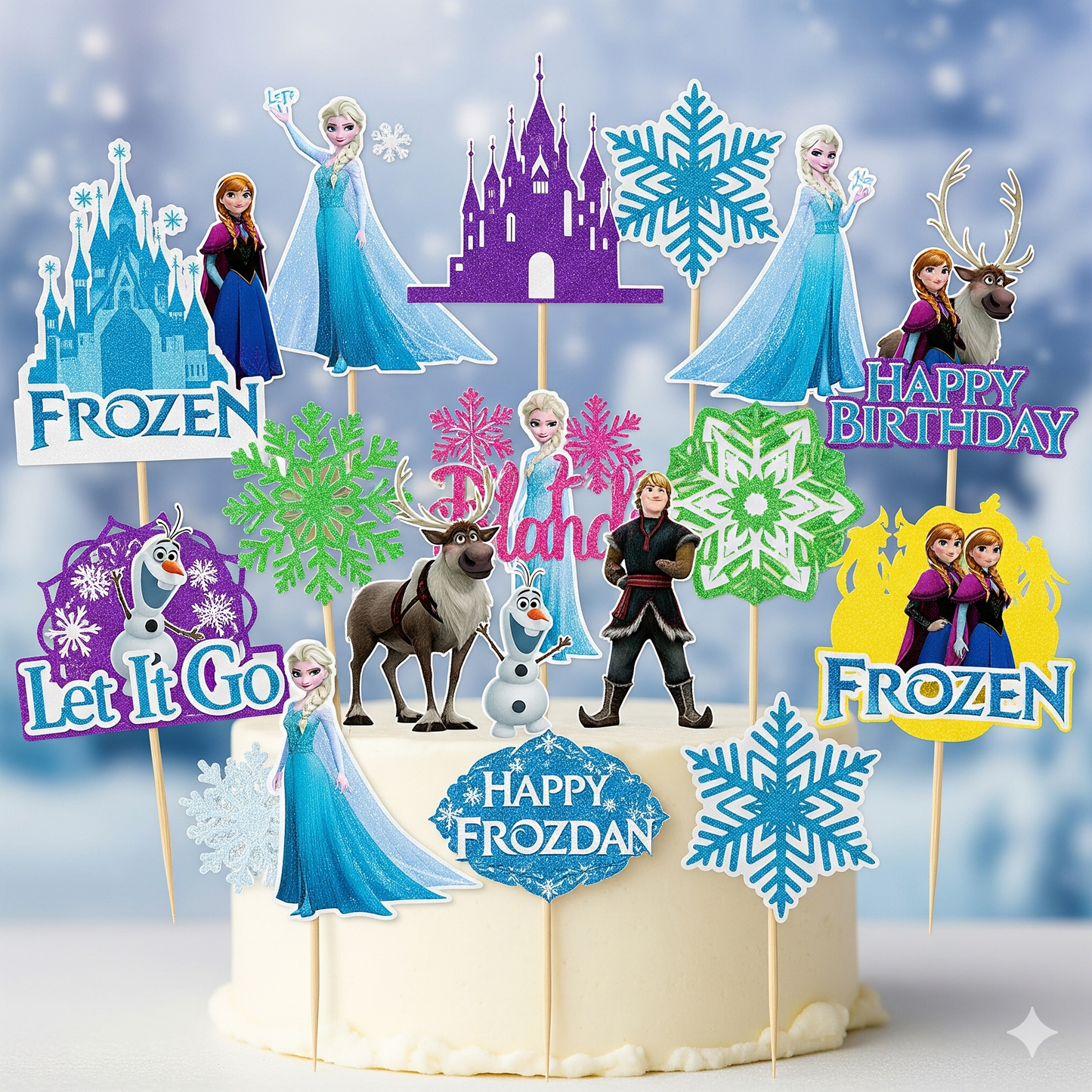 Magical Frozen Anna & Elsa Birthday Party Supplies - Disposable Tableware, Plates, Cups, Napkins & Balloons for Kids' Celebrations!