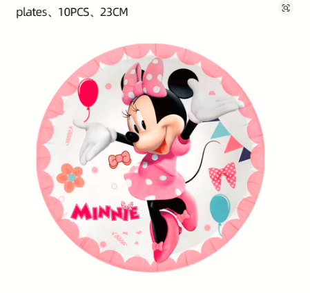 Minnie Mouse Birthday Party Essentials: Disposable Tableware, Balloons, Cups, Plates, and Tablecloth for a Magical Celebration!