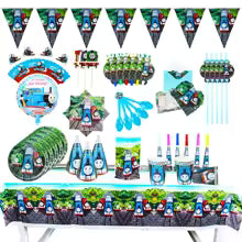 Thomas & Friends Birthday Party Essentials: Disposable Balloon Cups, Plates, and Tablecloth for Kids' Celebrations