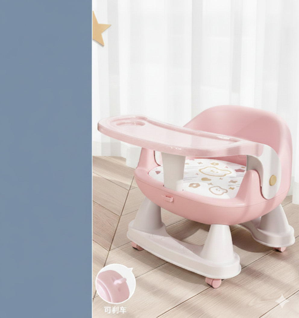Bibby & Bird 3-in-1 Multifunctional Baby High Chair - Detachable Plate & Call Chair | Essential Infant Dining & Learning-to-Sit So