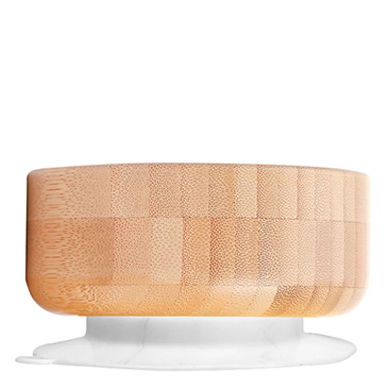 Wooden lamp with a white base on a white background
