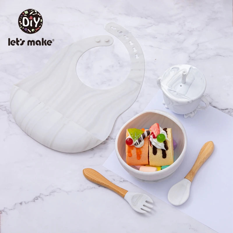 Make mealtime easy and mess-free with the GloSa Silicone Baby Feeding Set. Featuring a non-slip suction bowl, soft utensils, cup, and bib, this BPA-free set promotes safe self-feeding and easy cleanup for babies and toddlers.