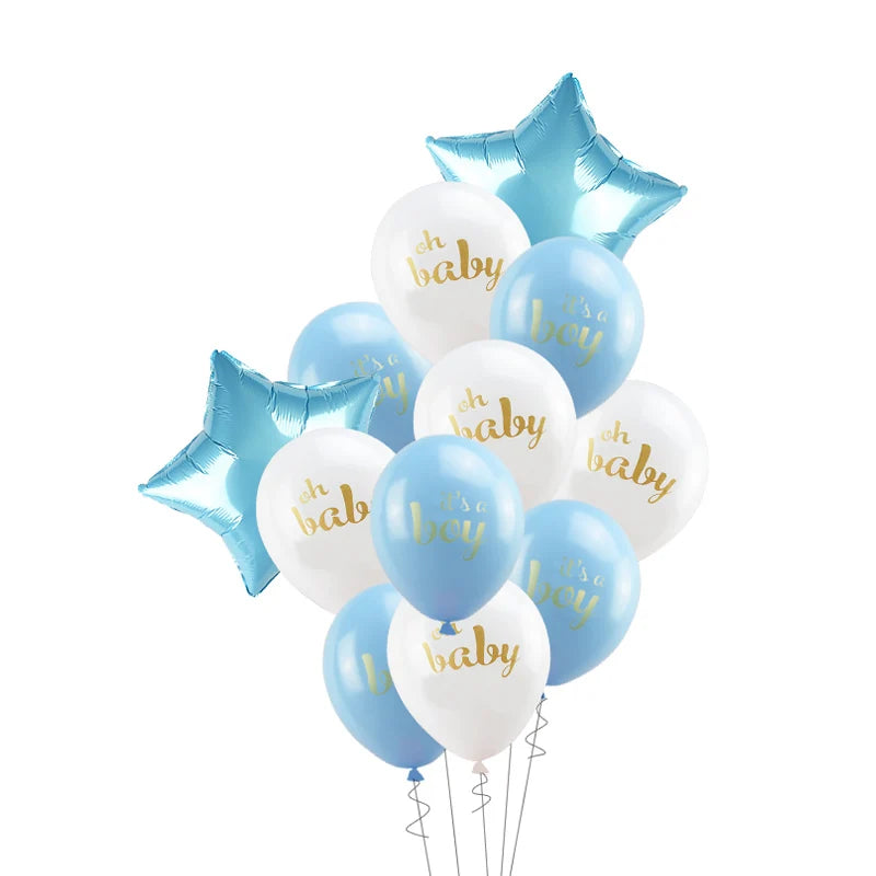 OhBebe Baby Shower Decorations Set – Gender Reveal Balloons