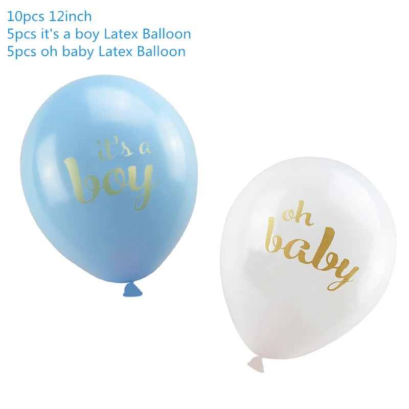 OhBebe Baby Shower Decorations Set – Gender Reveal Balloons