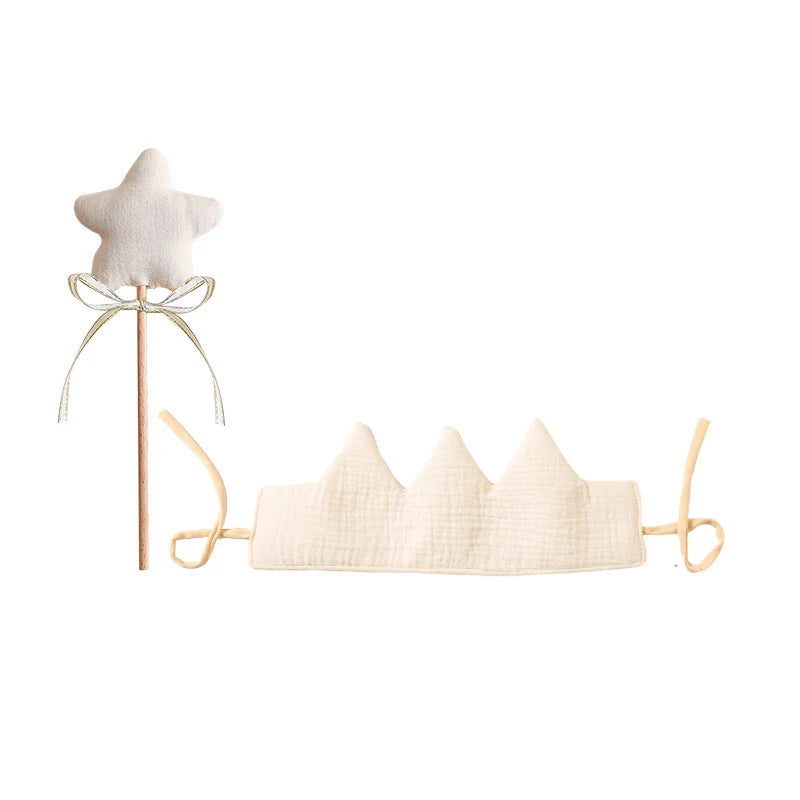 Decorative item with star-shaped top and crown-shaped bottom on a white background