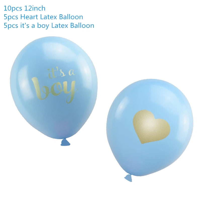 OhBebe Baby Shower Decorations Set – Gender Reveal Balloons