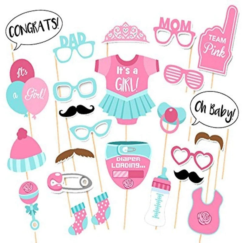 OhBebe Baby Shower Decorations Set – Gender Reveal Balloons