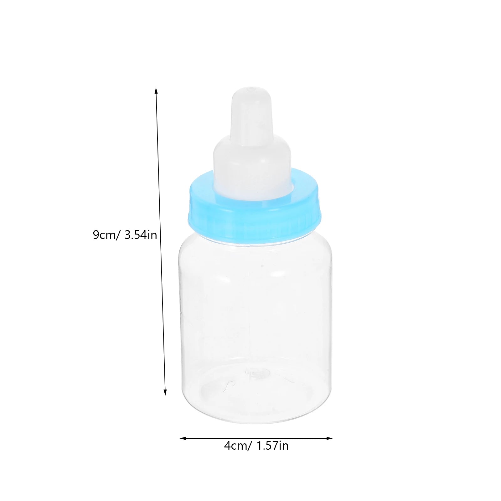 Glass dropper bottle with measurements on a white background