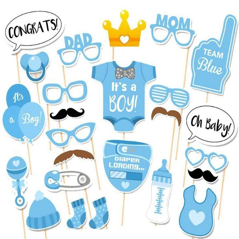 OhBebe Baby Shower Decorations Set – Gender Reveal Balloons