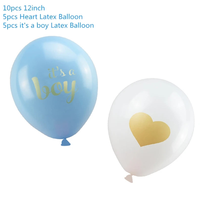 OhBebe Baby Shower Decorations Set – Gender Reveal Balloons